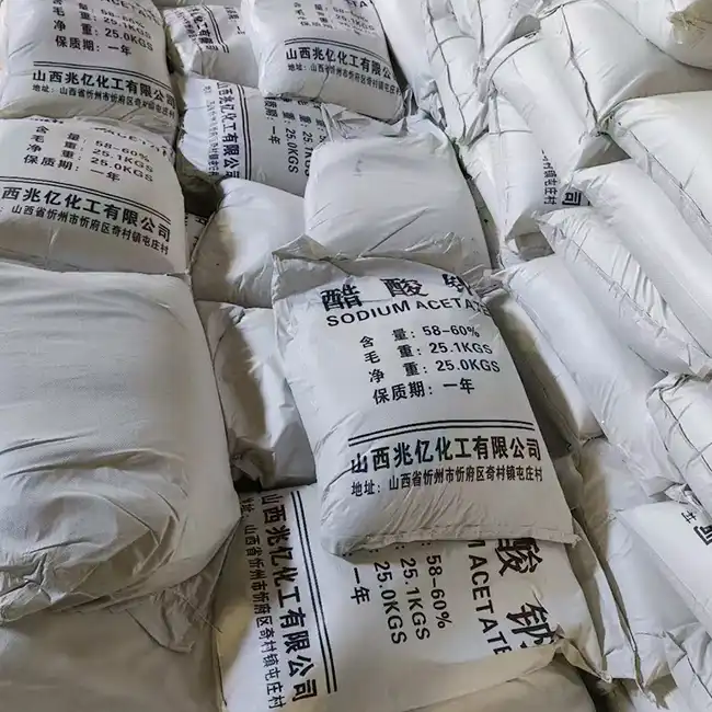 solid potassium acetate solid potassium acetate