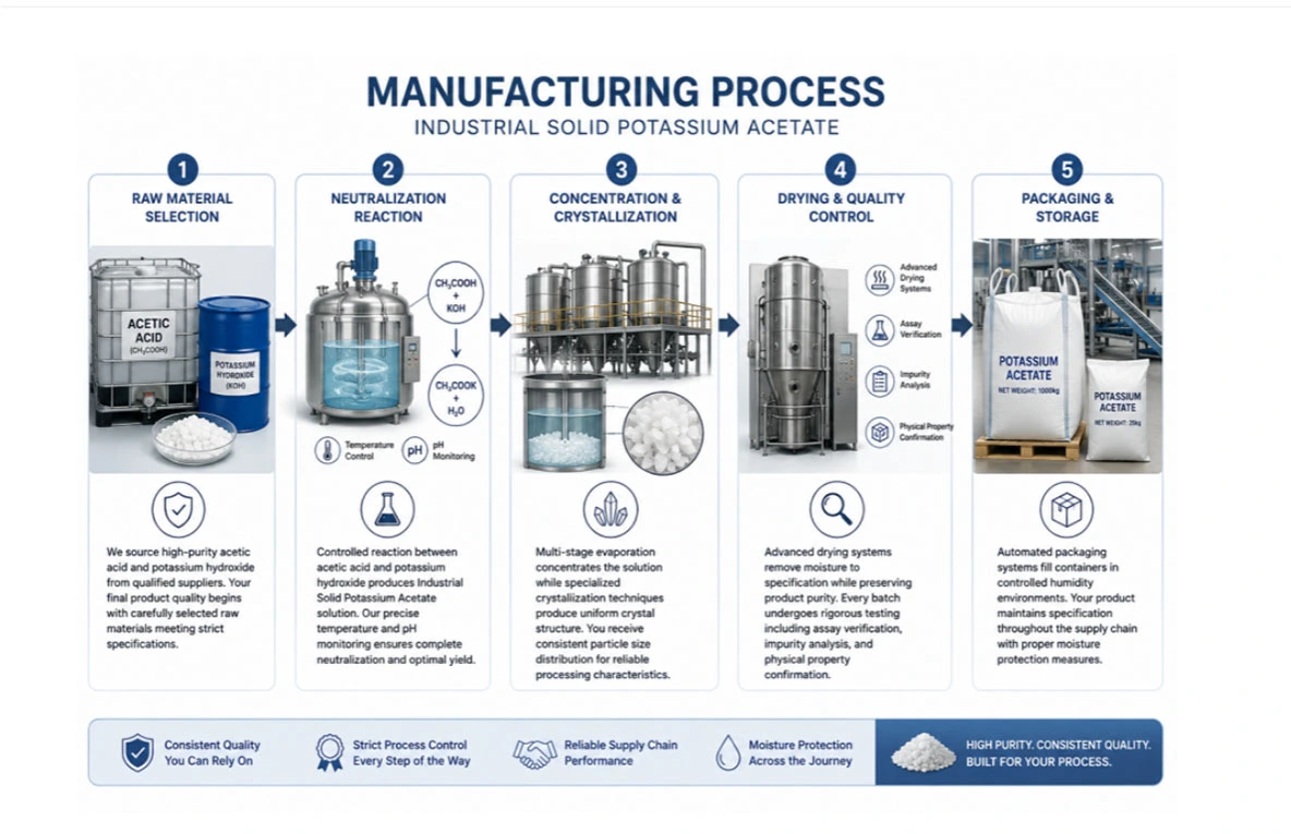 Industrial Solid Potassium Acetate Manufacturing Process Industrial Solid Potassium Acetate Manufacturing Process