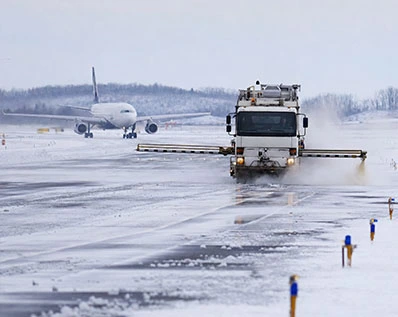 Snow melting solid potassium acetate