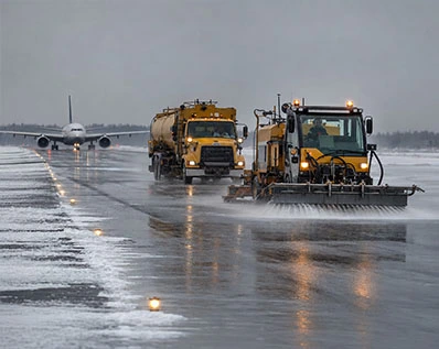 Airport runway solid potassium acetate