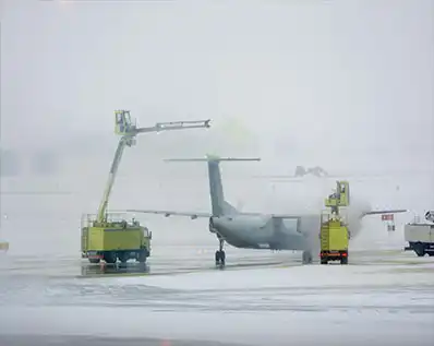 Snow Melting Liquid Potassium Acetate Quickly Clears Ice from Critical Surfaces